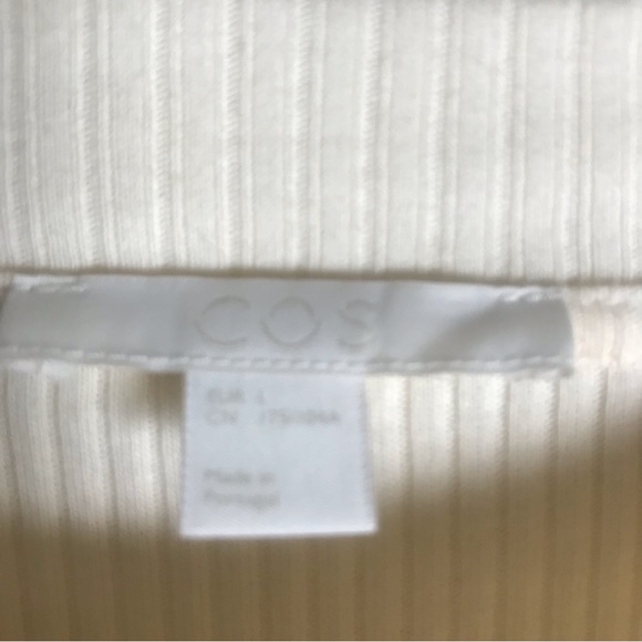COS Ribbed Cotton Top Size L - Picture 3 of 4